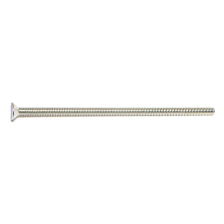 Midwest Fastener #8-32 x 4 in Slotted Flat Machine Screw, Zinc Plated Steel, 15 PK 68268